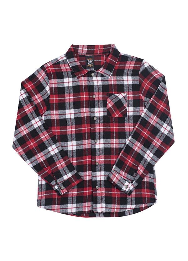 Randa Mundu - Camisa Masculinaulino Flanela Escocia Vermelho
