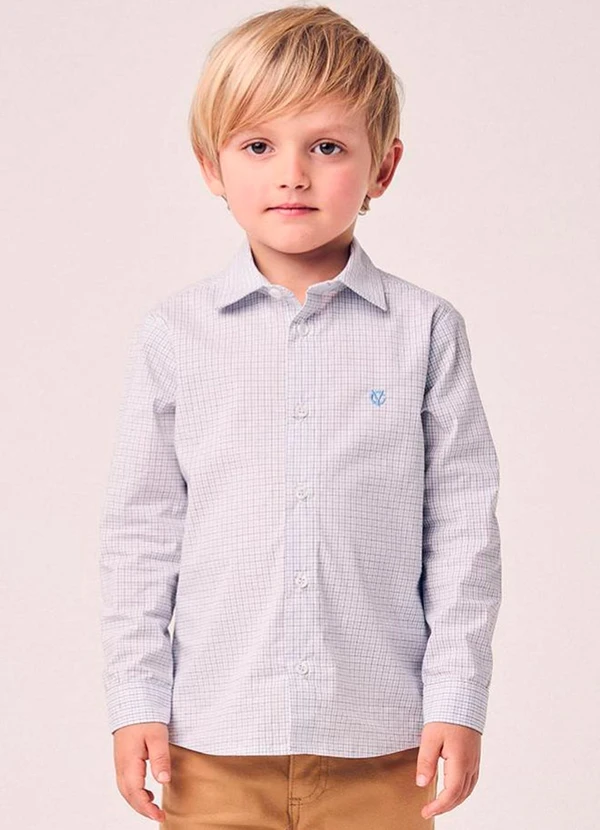 Youccie - Camisa Menino Casual Infantil Xadrez