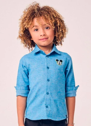 Youccie - Camisa Menino Infantil com Patch do Mickey - YOUCCIE