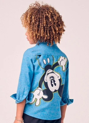Youccie - Camisa Menino Infantil com Patch do Mickey - YOUCCIE
