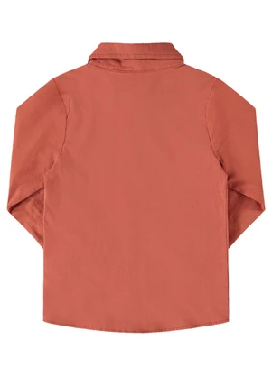 Ioluig - Camisa Menino Manga Longa Tecido Plano Laranja - IOLUIG