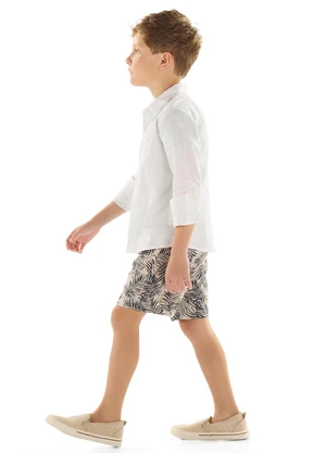 Quimby - Camisa Menino Tricoline Branco - QUIMBY