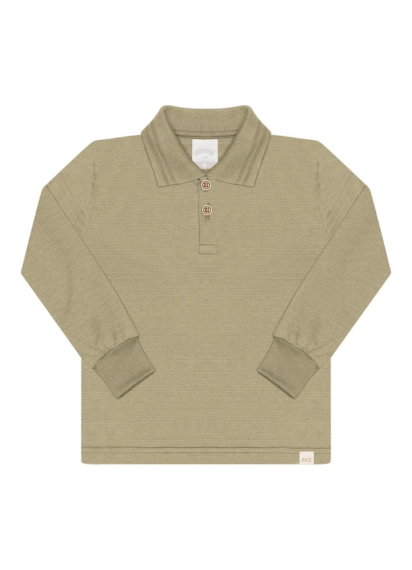 Alakazoo - Camisa Polo em Malha Texturizada Bege