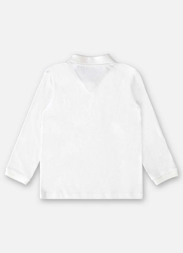 Up Baby - Camisa Polo em Suedine Infantil Branco 2
