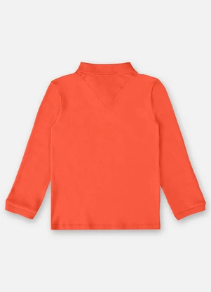 Up Baby - Camisa Polo em Suedine Infantil Laranja - UP BABY