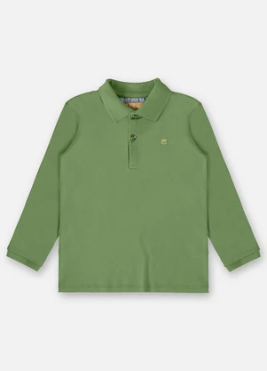 Up Baby - Camisa Polo em Suedine Infantil Verde - UP BABY