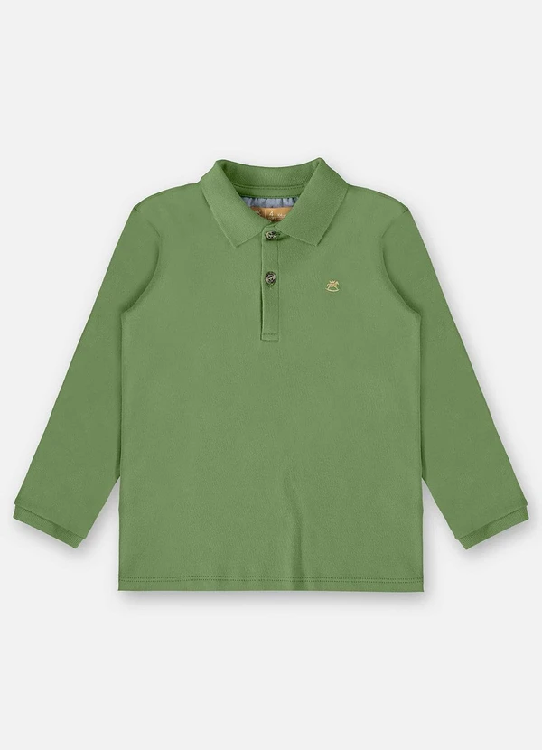 Up Baby - Camisa Polo em Suedine Infantil Verde