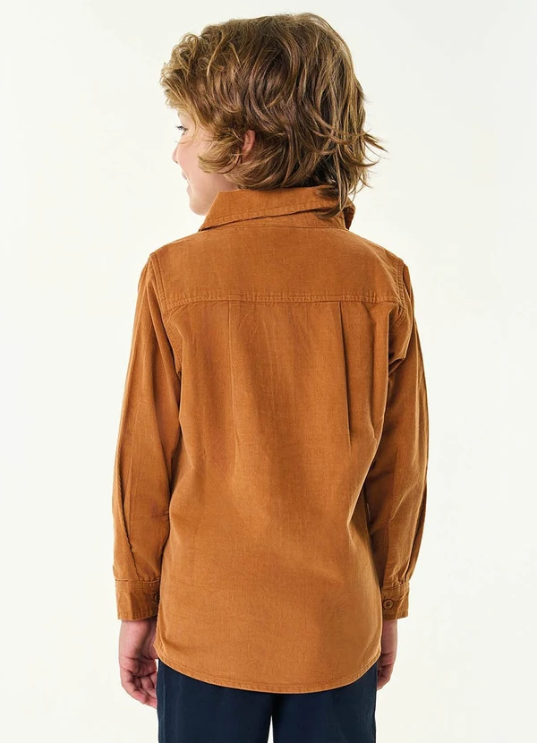 Trick Nick - Camisa Polo Infantil Manga Longa Marrom 2