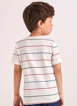 Youccie - Camisa Polo Listrada Off White - YOUCCIE