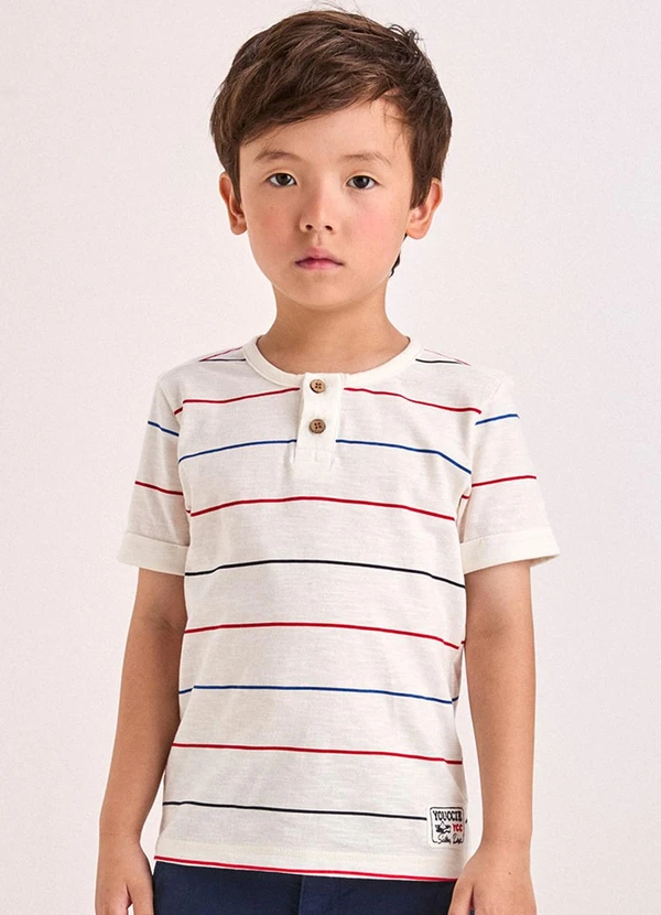 Youccie - Camisa Polo Listrada Off White 1