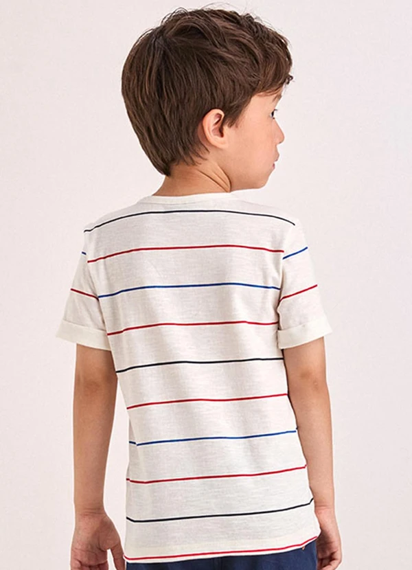 Youccie - Camisa Polo Listrada Off White 2