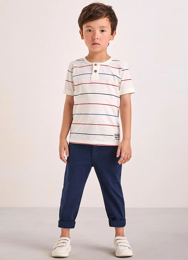 Youccie - Camisa Polo Listrada Off White 3