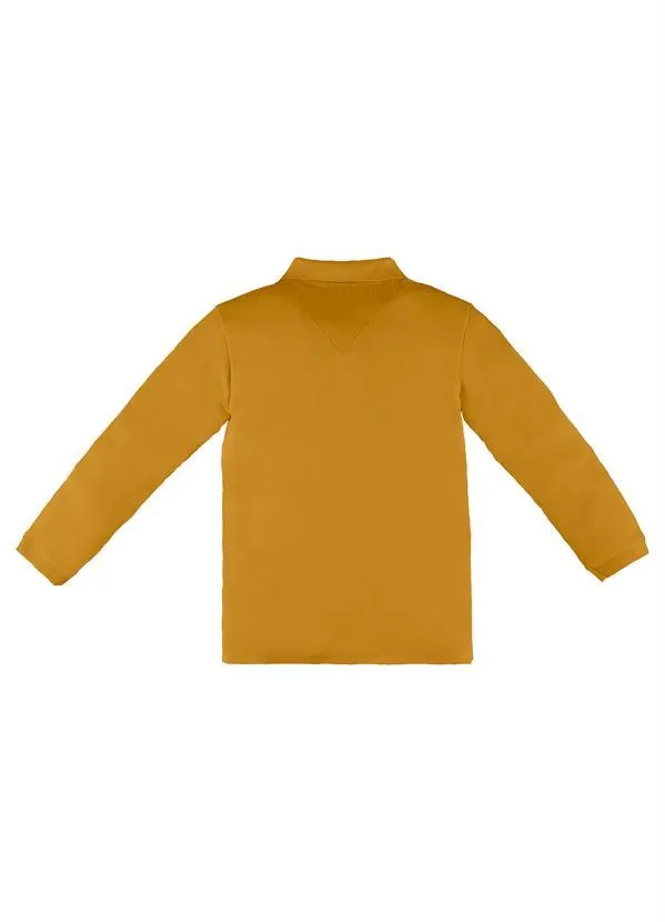 Up Baby - Camisa Polo Menino em Suedine Amarelo 2