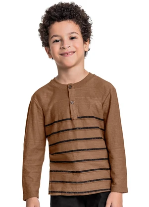 Quimby - Camisa Portuguesa Menino Marrom - QUIMBY
