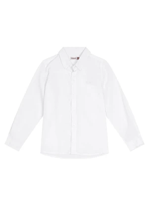 Carinhoso - Camisa Slim Maquinetado Menino Branco - CARINHOSO