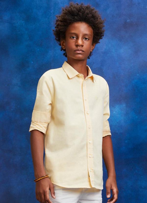 Youccie - Camisa Social Amarela Amarelo