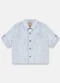 Up Baby - Camisa Social para Bebê Menino Branco - variação: Azul