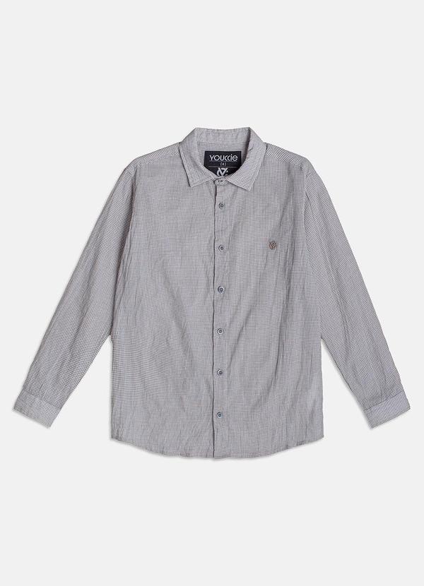 Youccie - Camisa Social Xadrez Cinza Cinza