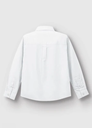 Carinhoso - Camisa Tradicional em Tricoline Menino Branco - CARINHOSO