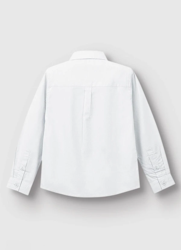 Carinhoso - Camisa Tradicional em Tricoline Menino Branco 2