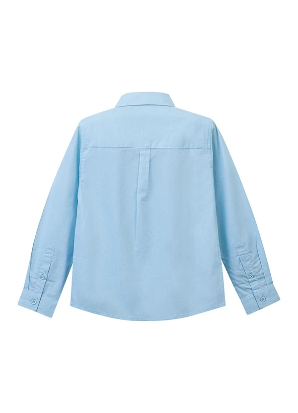 Carinhoso - Camisa Tradicional Menino Azul Claro 2