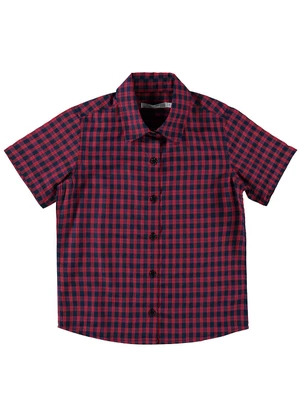 Malwee Kids - Camisa Tradicional Xadrez Menino Vermelho - MALWEE KIDS