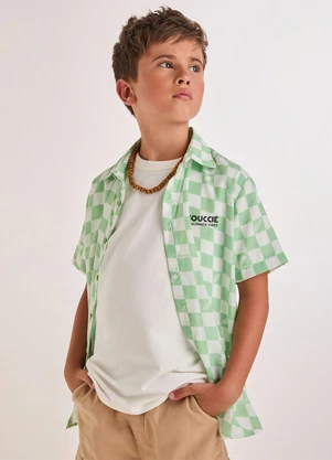 Youccie - Camisa Verde Quadriculada Multi Colorido - YOUCCIE