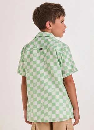 Youccie - Camisa Verde Quadriculada Multi Colorido - YOUCCIE