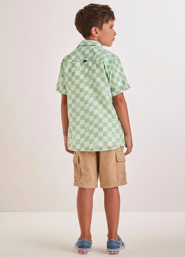 Youccie - Camisa Verde Quadriculada Multi Colorido 4