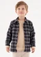 Up Baby - Camisa Xadrez Infantil Menino Azul - variação: Preto