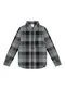 Alakazoo - Camisa Xadrez Menino com Bolso em Flanela Preto - variação: Preto