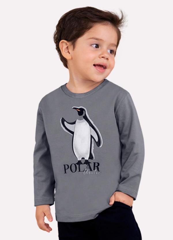 Milon - Camiseta Infantil Menino Cinza