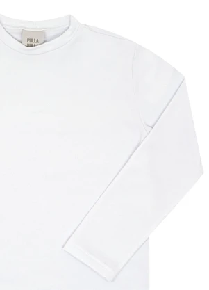 Pulla Bulla - Camiseta Infantil Menino Malha Térmica Branco - PULLA BULLA