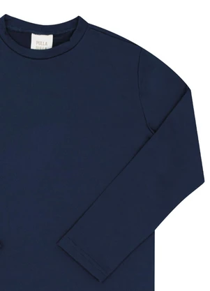 Pulla Bulla - Camiseta Infantil Menino Malha Térmica Marinho - PULLA BULLA