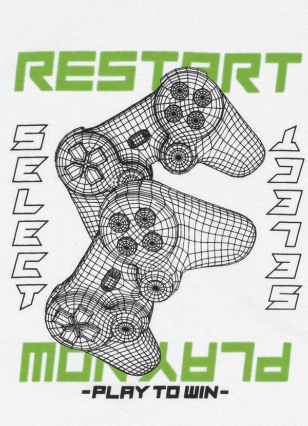 Pulla Bulla - Camiseta Infantil Menino Meia Malha Branco 3