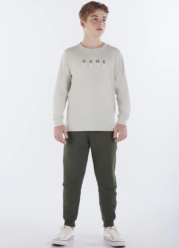 Pulla Bulla - Camiseta Juvenil Menino Meia Malha Cinza 2