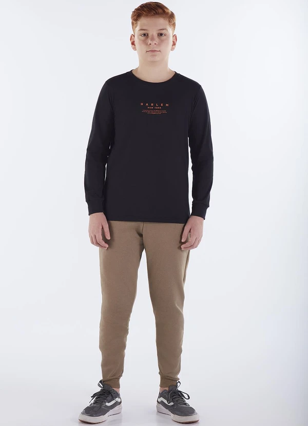 Pulla Bulla - Camiseta Juvenil Menino Meia Malha Preto 2