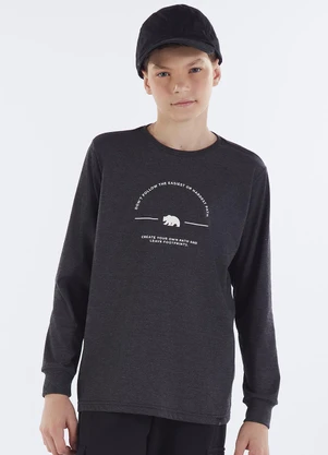 Pulla Bulla - Camiseta Juvenil Menino Meia Malha Preto - PULLA BULLA