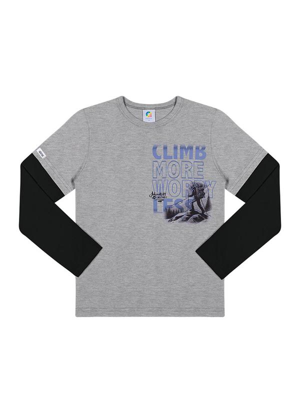 Alenice - Camiseta Manga Longa Escale Menino Cinza