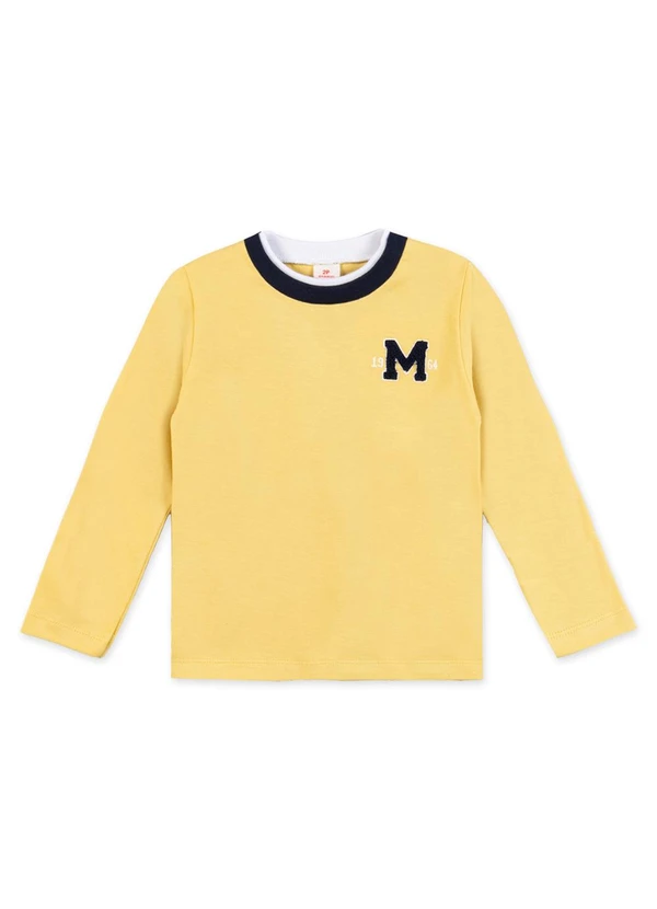 Marisol - Camiseta Manga Longa Infantil Amarelo