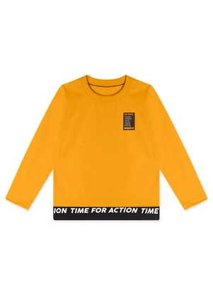 Marisol - Camiseta Manga Longa Infantil Amarelo - MARISOL