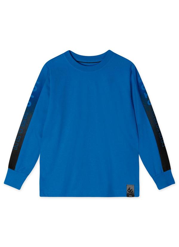 Marisol - Camiseta Manga Longa Infantil Azul