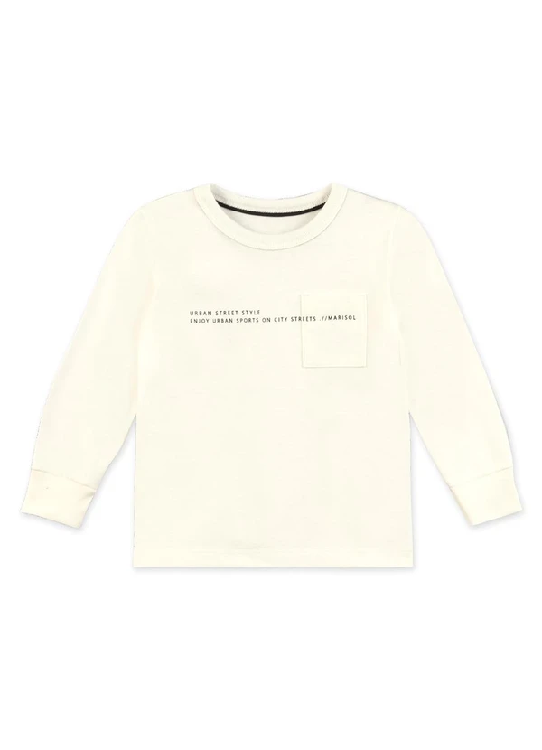 Marisol - Camiseta Manga Longa Infantil Bege