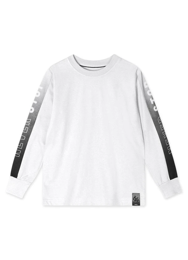 Marisol - Camiseta Manga Longa Infantil Branco