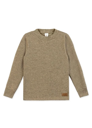 Marisol - Camiseta Manga Longa Tricot Infantil Marrom - MARISOL