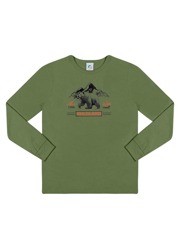 Alenice - Camiseta Manga Longa Wildland Menino Verde