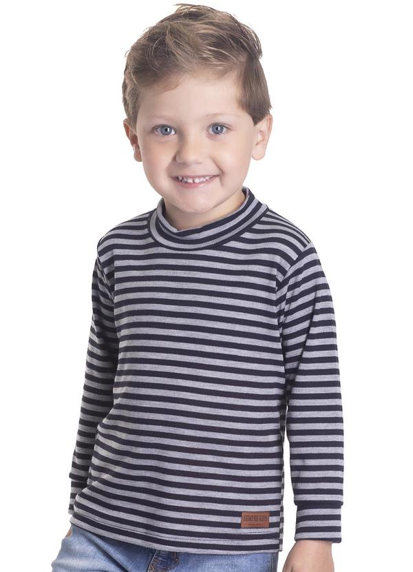 Sempre Kids - Camiseta Masculino Listras Azul