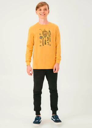 Pulla Bulla - Camiseta Meia Malha Amarelo - PULLA BULLA