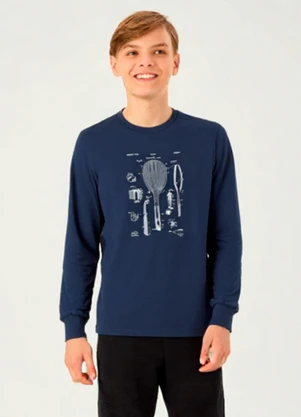 Pulla Bulla - Camiseta Meia Malha Marinho - PULLA BULLA