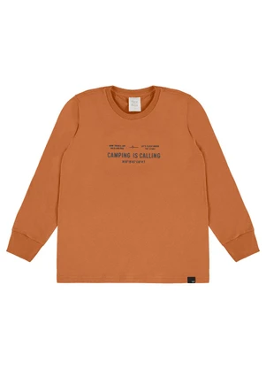 Pulla Bulla - Camiseta Meia Malha Marrom - PULLA BULLA